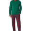 Cuddl Duds Cozy Lodge Printed Bottom Pajama Set Red Plaid