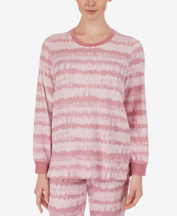 Cuddl Duds Printed Top & Jogger Pants Loungewear Set Pink Print thumbnail 4
