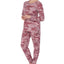 Cuddl Duds Printed Top & Jogger Pants Loungewear Set Purple