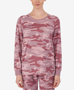Cuddl Duds Printed Top & Jogger Pants Loungewear Set Purple thumbnail 4