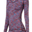 CuddlDuds Blue/Plum Space-Dye Flex-Fit V-Neck Top