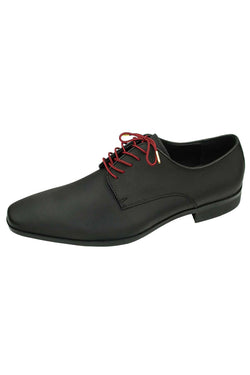 DIBI Black/Red Striped Dress Shoelaces w/ Gold Aglets thumbnail 3