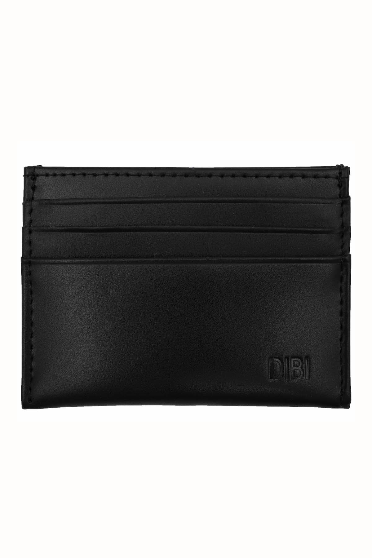 DIBI Black Slim Leather Wallet