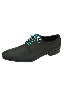 DIBI Bright-Blue Polkadot Dress Shoelaces w/ Gold Aglets thumbnail 3