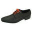 DIBI Bright-Orange Dress Shoelaces w/ Silver Aglets