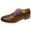 DIBI Bright-Pink Polkadot Dress Shoelaces w/ Gold Aglets