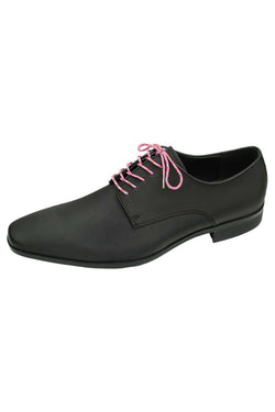 DIBI Bright Red/Pink/Blue Patterned Dress Shoelaces w/ Silver Aglets thumbnail 3
