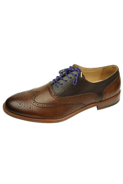 DIBI Navy-Blue Polkadot Dress Shoelaces w/ Gold Aglets thumbnail 2