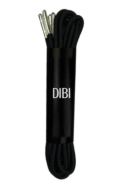 DIBI Solid-Black Dress Shoelaces w/ Silver Aglets thumbnail 1