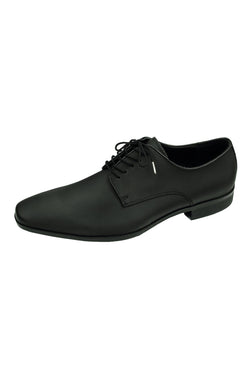DIBI Solid-Black Dress Shoelaces w/ Silver Aglets thumbnail 3