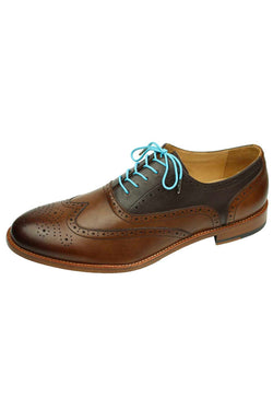 DIBI Solid Bright-Blue Dress Shoelaces w/ Silver Aglets thumbnail 2