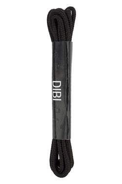 DIBI Solid Cocoa-Brown Dress Shoelaces w/ Silver Aglets thumbnail 1