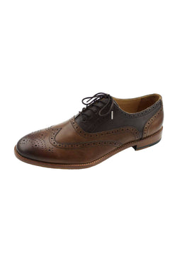 DIBI Solid Cocoa-Brown Dress Shoelaces w/ Silver Aglets thumbnail 3