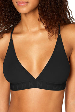 DKNY Black Logo Mesh Seamless Wireless Bralette thumbnail 2