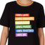 DKNY Black Rainbow Pride Short Sleeve Lounge Top