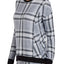 DKNY Grey-Plaid Contrast-Trim Lounge Top