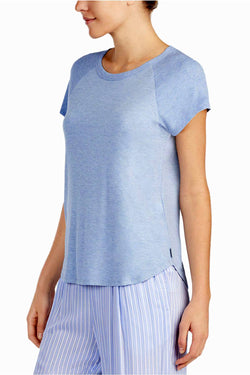 DKNY Heather-Blue Solid Lounge Tee thumbnail 4