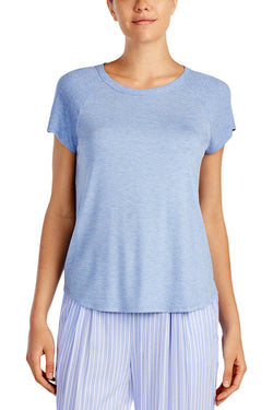 DKNY Heather-Blue Solid Lounge Tee thumbnail 1
