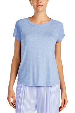 DKNY Heather-Blue Solid Lounge Tee thumbnail 1