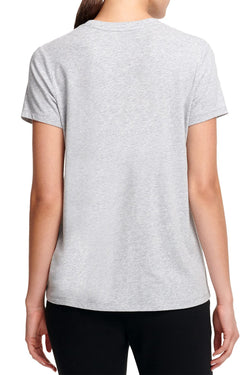 DKNY Sport Pearl Grey Heather Logo Tee thumbnail 2