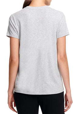DKNY Sport Pearl Grey Heather Logo Tee thumbnail 2