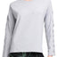 DKNY Sport Pearl Grey Heather Long Lace-Up Sleeves Modal T-Shirt