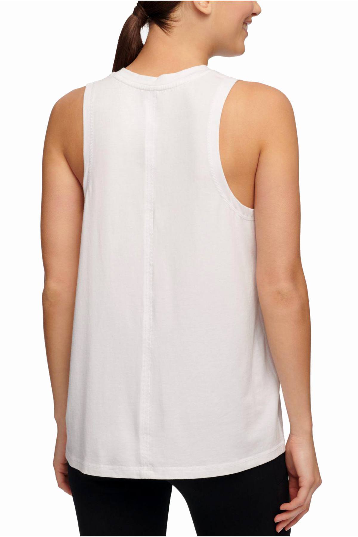 DKNY Sport White/Black Modal Logo Tank Top