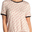 DKNY Tan Read My Lips Printed Short Sleeve Pajama Top