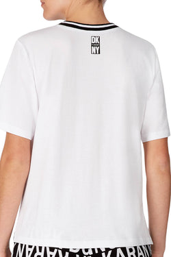 DKNY White/Black Ringer Pajama Tee thumbnail 2