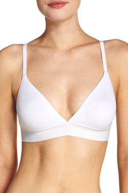DKNY White Convertible Classic Cotton Bralette thumbnail 1