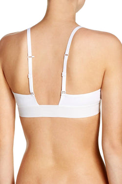 DKNY White Convertible Classic Cotton Bralette thumbnail 3