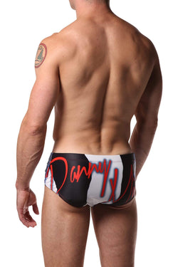 Danny Miami Wild Blue Print Swim Brief thumbnail 3