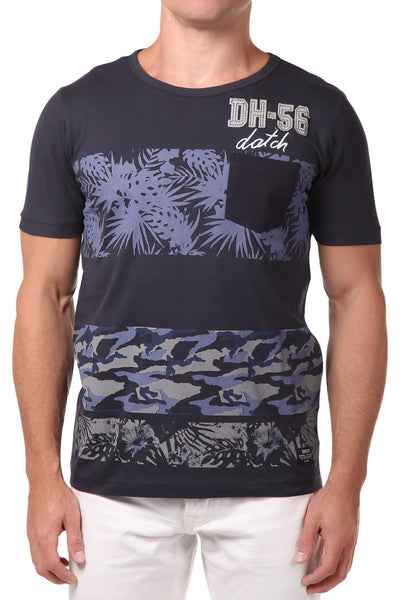 Datch Blue Palm Camo Tree T-Shirt