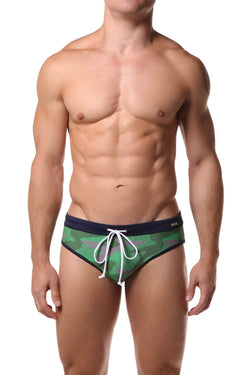 Datch Green Camouflage Swim Brief thumbnail 1
