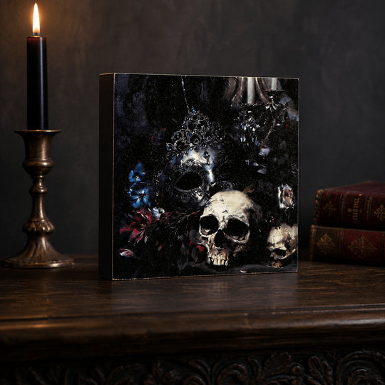 Dead Regency Skull & Masquerade Tabletop Decor Square