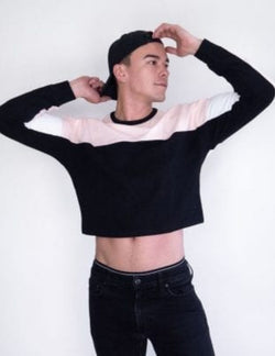 Dirt Squirrel Pink Moto Crop Top thumbnail 1