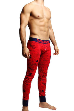 Discover Red & Navy Christmas Long Boxer thumbnail 2