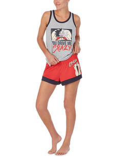 Disney Cruella Tank Top & Shorts Pajama Set Grey htr thumbnail 2