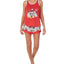 Disney Mickey & Friends Tank Top & Shorts Pajama Set Red