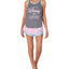 Disney & Coffee Tank Top & Shorts Pajama Set Grey