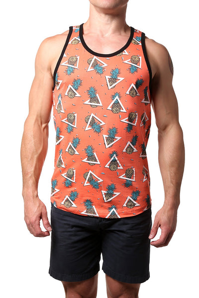 Distortion Bold Coral Pineapple AOP Tank Top