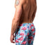 Distortion Light Blue Flamingo Print Swim Short
