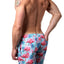 Distortion Light Blue Flamingo Print Swim Short