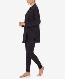 Dkny 2pc Fleece Pajama Set Black thumbnail 3