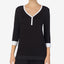 Dkny Colorblocked Pajama Top Black