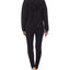 Dkny Kangaroo Pocket Hoodie And Sleek Legging Pajama Set Black