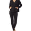 Dkny Kangaroo Pocket Hoodie And Sleek Legging Pajama Set Black