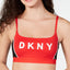 Dkny Logo Scoop Wirefree Bralette Dk4509 Cherry Racing Graphic