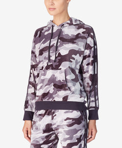Dkny Lux Plush Hoodie Grey Print thumbnail 1