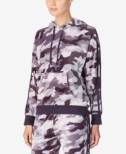 Dkny Lux Plush Hoodie Grey Print thumbnail 1